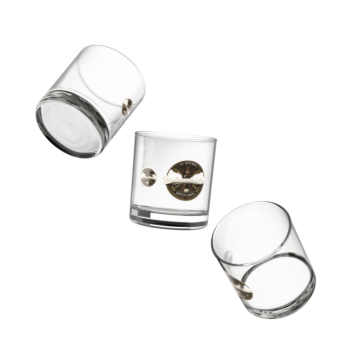 Birdies & Bourbon Rocks Glass